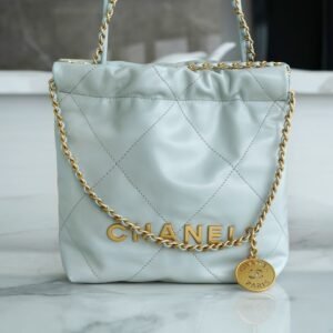 Chanel 23A 22Mini  smog blue Bag
