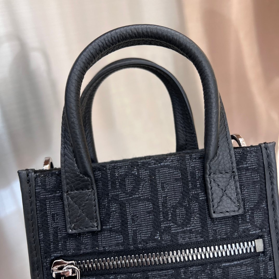 Dior SAFARI NORTH-SOUTH Black Flower Vertical Bag - Image 2