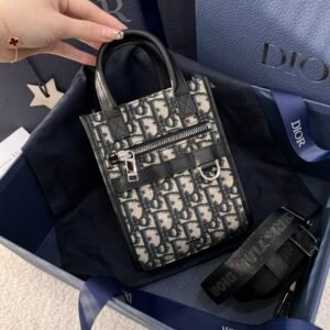 Dior SAFARI NORTH-SOUTH Blue Flower Vertical Bag