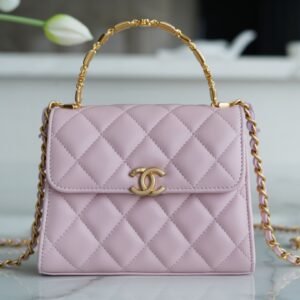Chanel 22B Enamel Handle Chain Bag